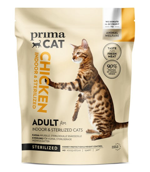 PrimaCat Kanaa aikuisille, steriloiduille sisäkissoille 1,4 kg