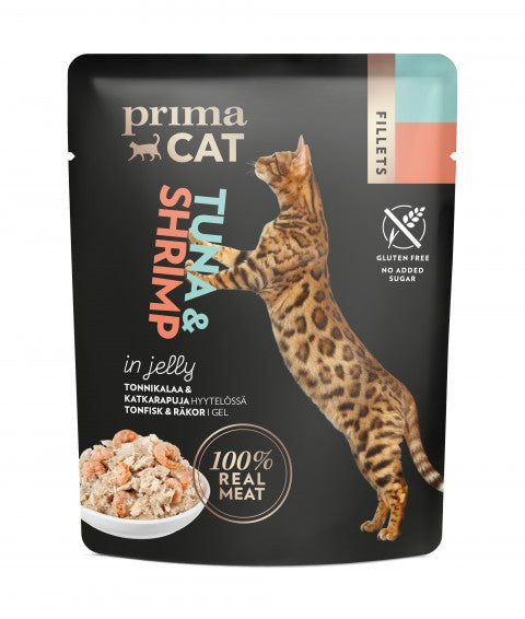 PrimaCat Fillets tonnikalaa ja katkarapua hyytelössä kissoille 50 g PÄIVÄYSTARJOUS