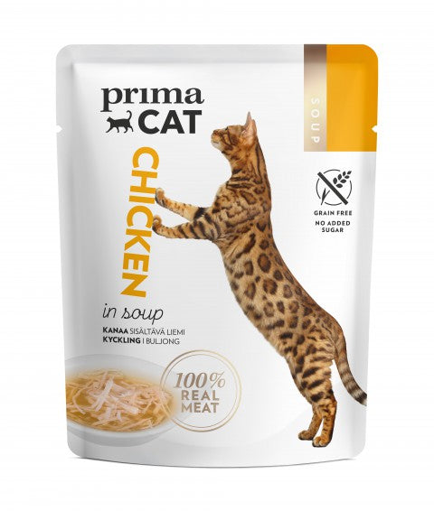 PrimaCat Soup Kananlihaa liemessä kissoille 40 g MAISTELUPAKKAUS