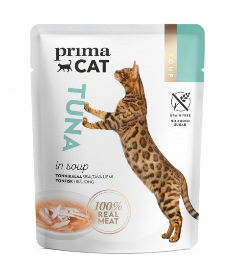 PrimaCat Soup Tonnikalaa liemessä kissoille 24 x 40 g