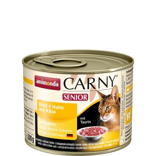 Animonda Carny Senior nauta, kana & juusto kissalle 200 g MAISTELUPAKKAUS