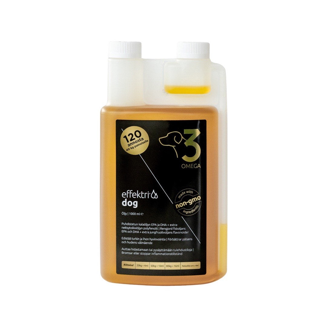 Effektri Dog Omega-3 koiralle 1000 ml