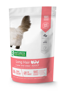 Nature's Protection Long Hair siipikarja kissalle 400 g