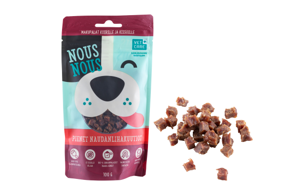 NousNous Pienet Naudanlihakuutiot koiralle 100 g