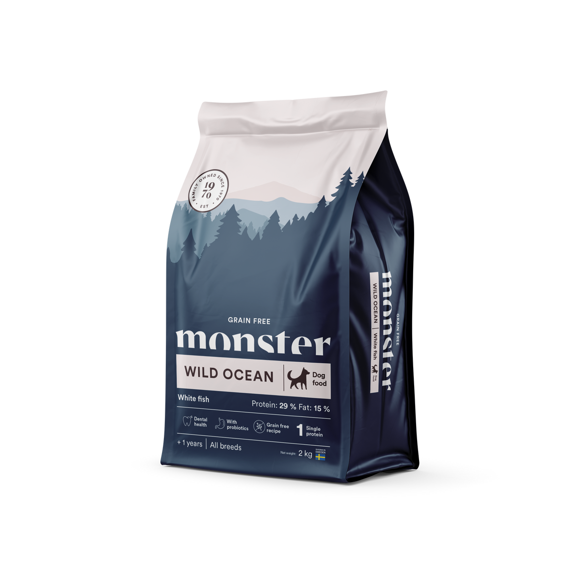 Monster Dog Grain Free Wild Ocean White Fish koiralle 2 kg