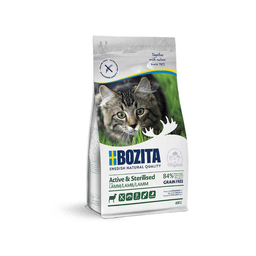 Bozita Active & Sterilised Grain Free Lamb kissalle 10 kg