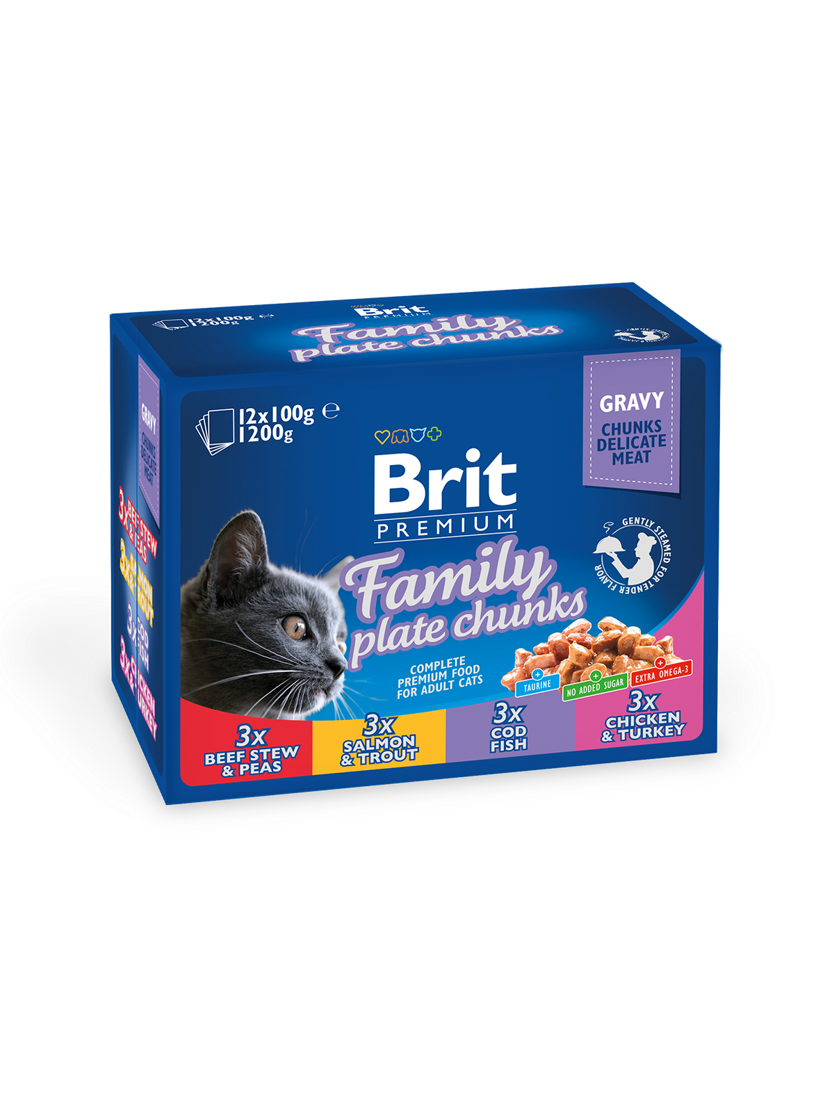 Brit Premium Cat Liha-kalalajitelma 12 x 100 g
