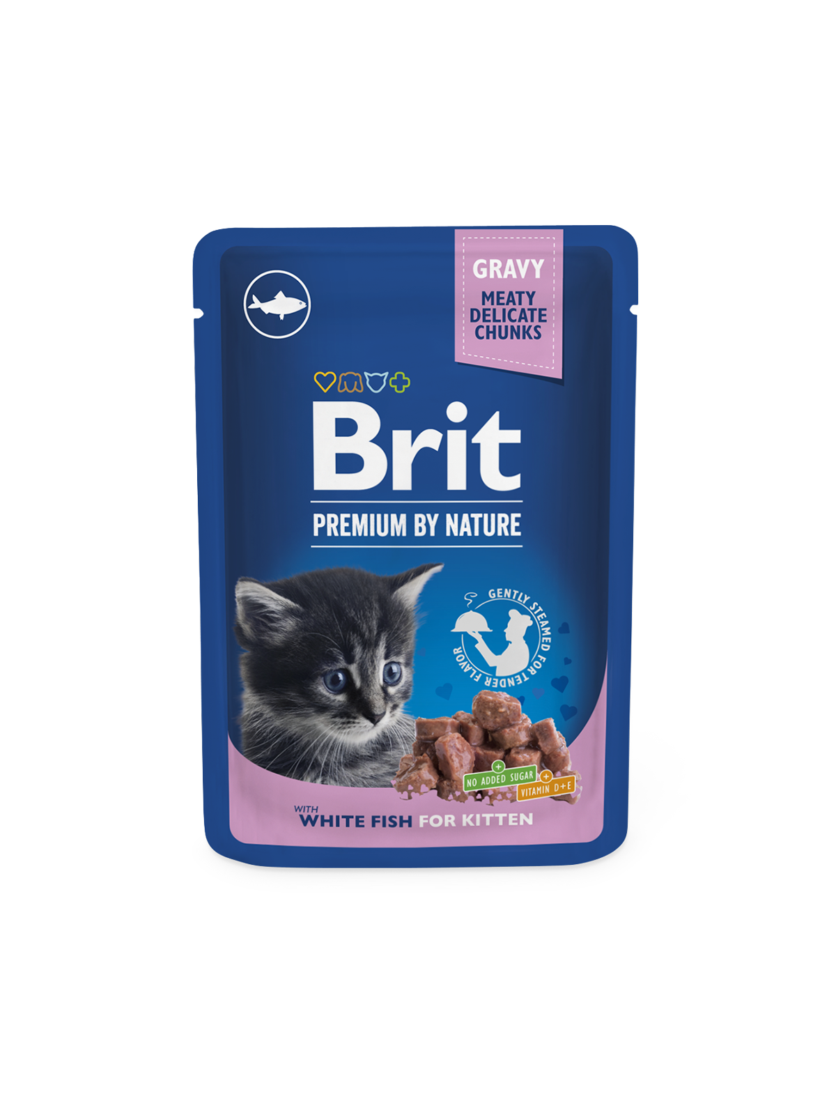 Brit Premium by Nature Valkoinen kala kastikkeessa kissanpennuille 100 g