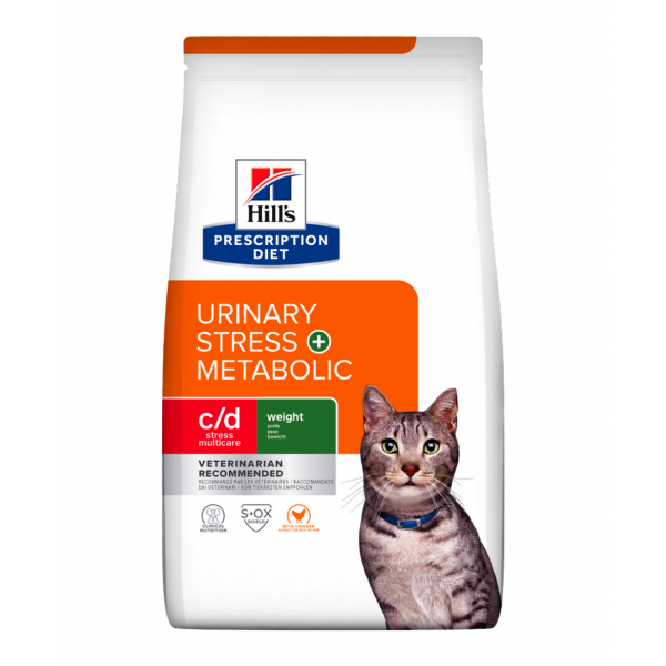 Hill's c/d Urinary Stress + Metabolic with Chicken kissalle 8 kg