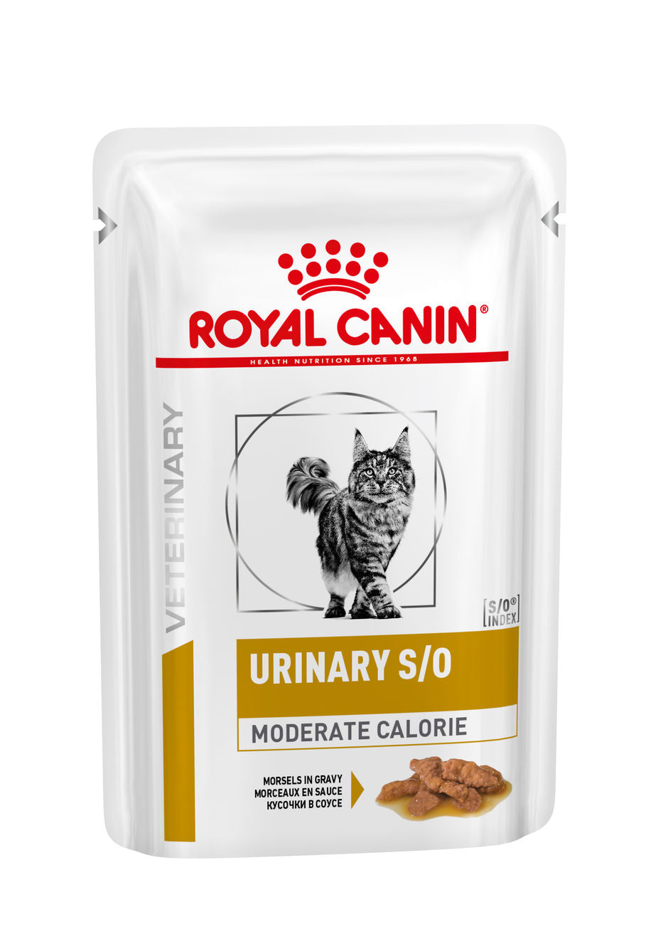 Royal Canin Veterinary Diets Urinary S/O Moderate Calorie Morsels in Gravy annospussi kissan märkäruoka 85 g MAISTELUPAKKAUS