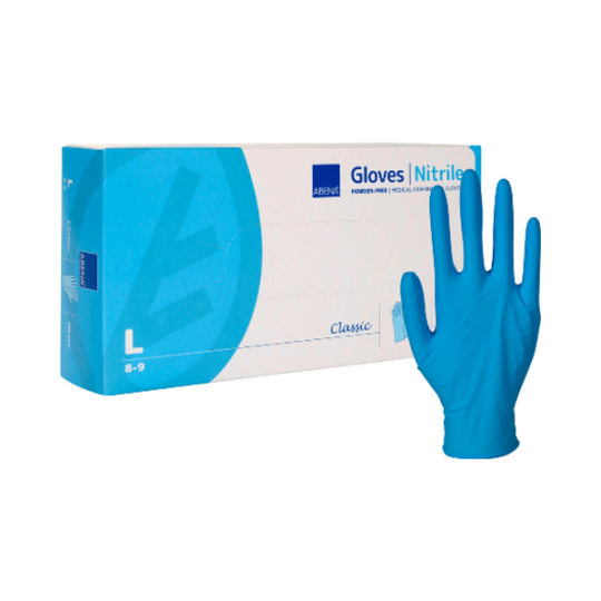 Abena Puuteriton Nitriili Tutkimuskäsine sininen 8-9 L 100 kpl