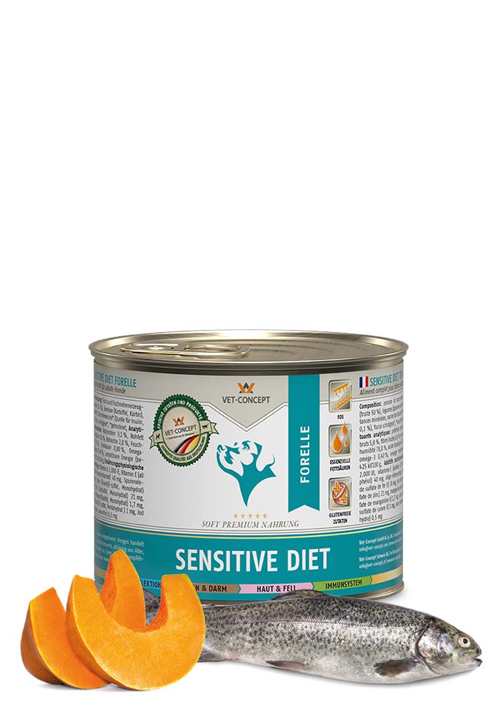 Vet Concept Koiramenu Sensitive diet Forelle Taimen 400 g