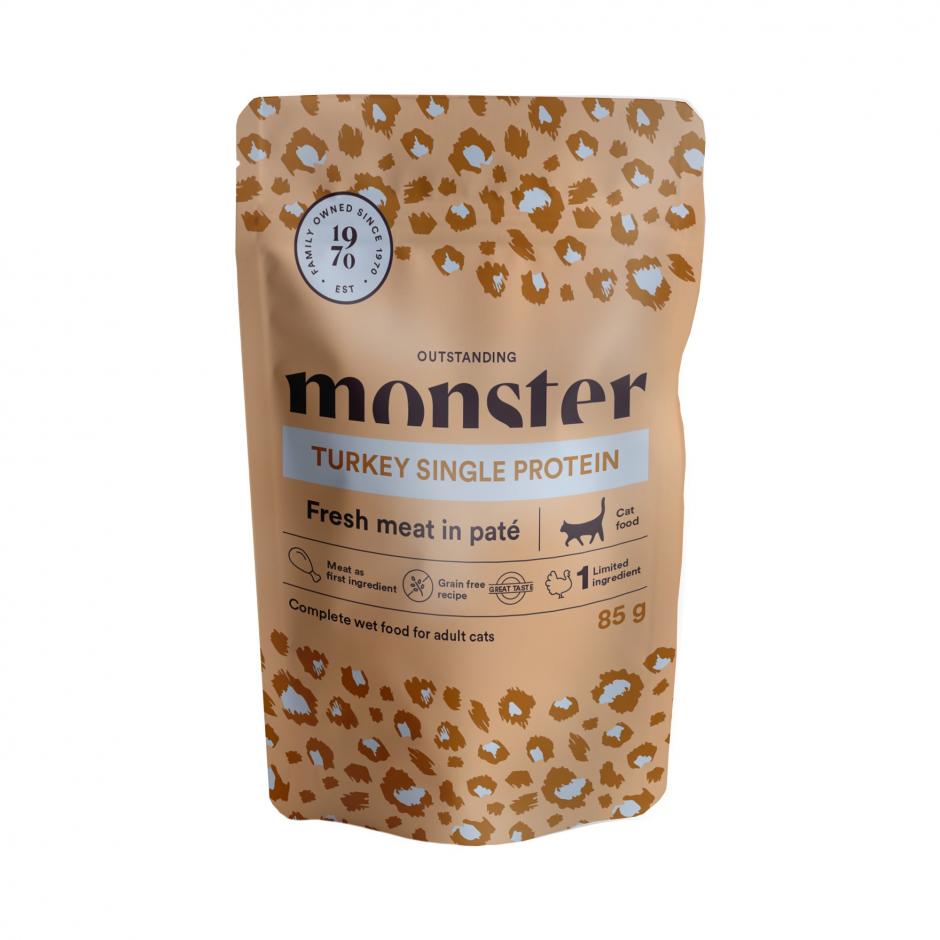 Monster Cat Pouches Adult Turkey kissalle 85 g MAISTELUPAKKAUS