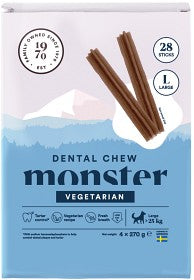 Monster Dental Chew Vegetarian purutikku L koiralle 28 kpl