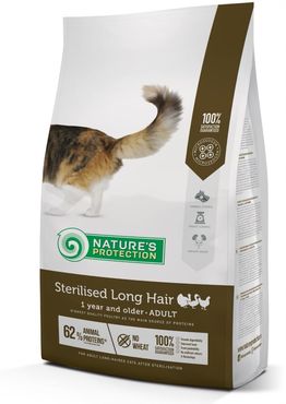 Nature's Protection Sterilised Long Hair siipikarja kissalle 2 kg