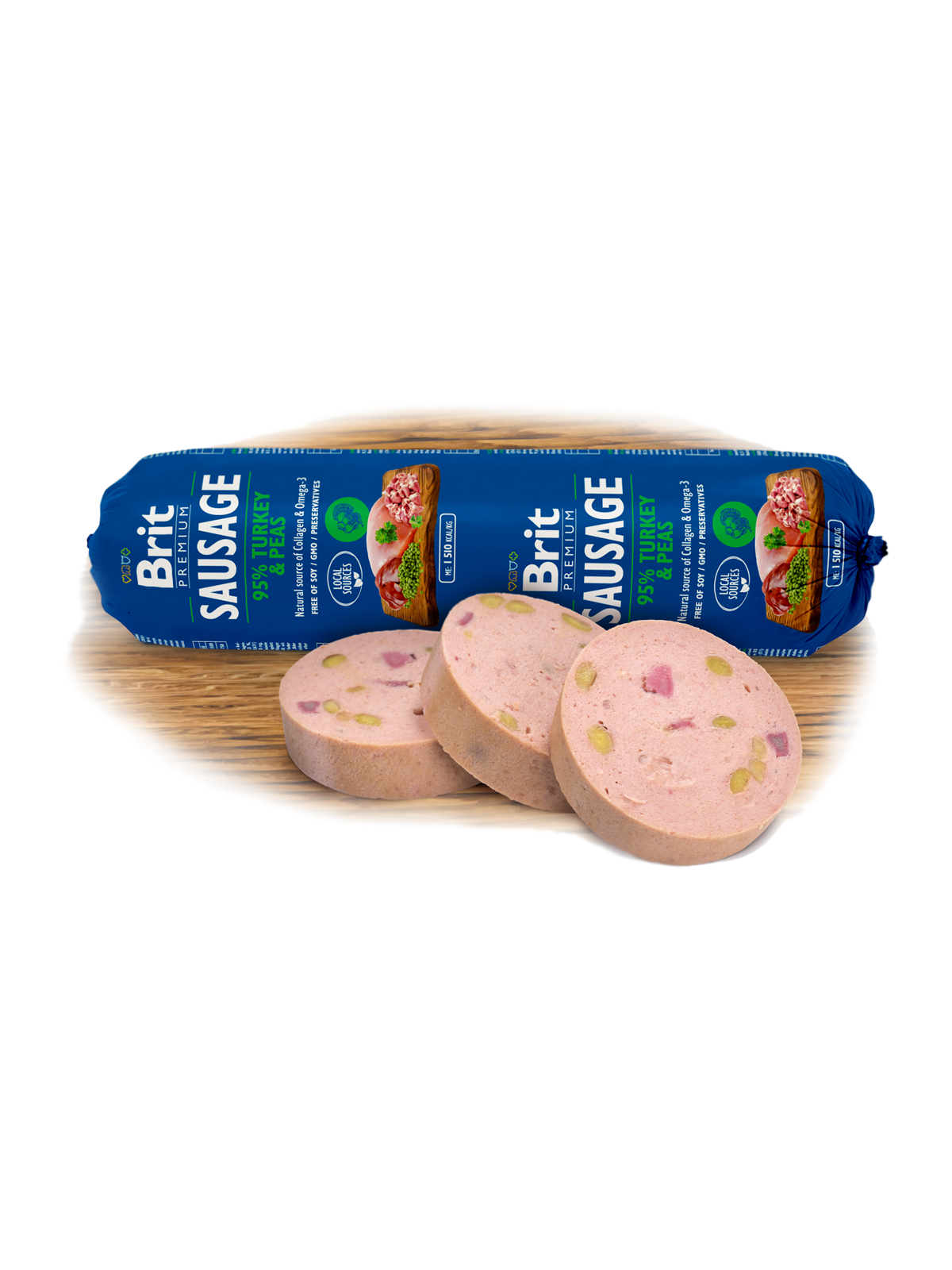 Brit Premium Kalkkuna-herne koiranmakkara 800 g
