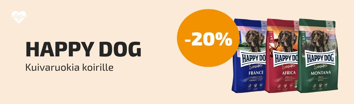 Happy Dog kuivaruokia -20%