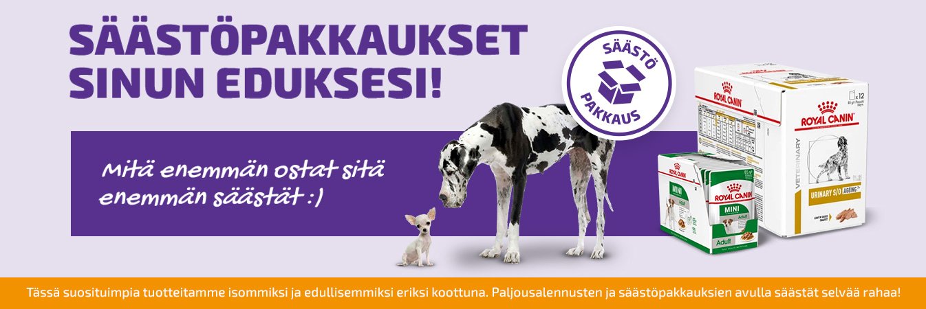 Säästöpakkaukset koiralle