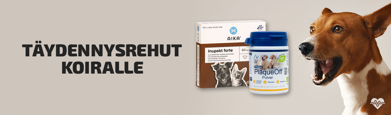 Täydennysrehut koiran hyvinvointiin