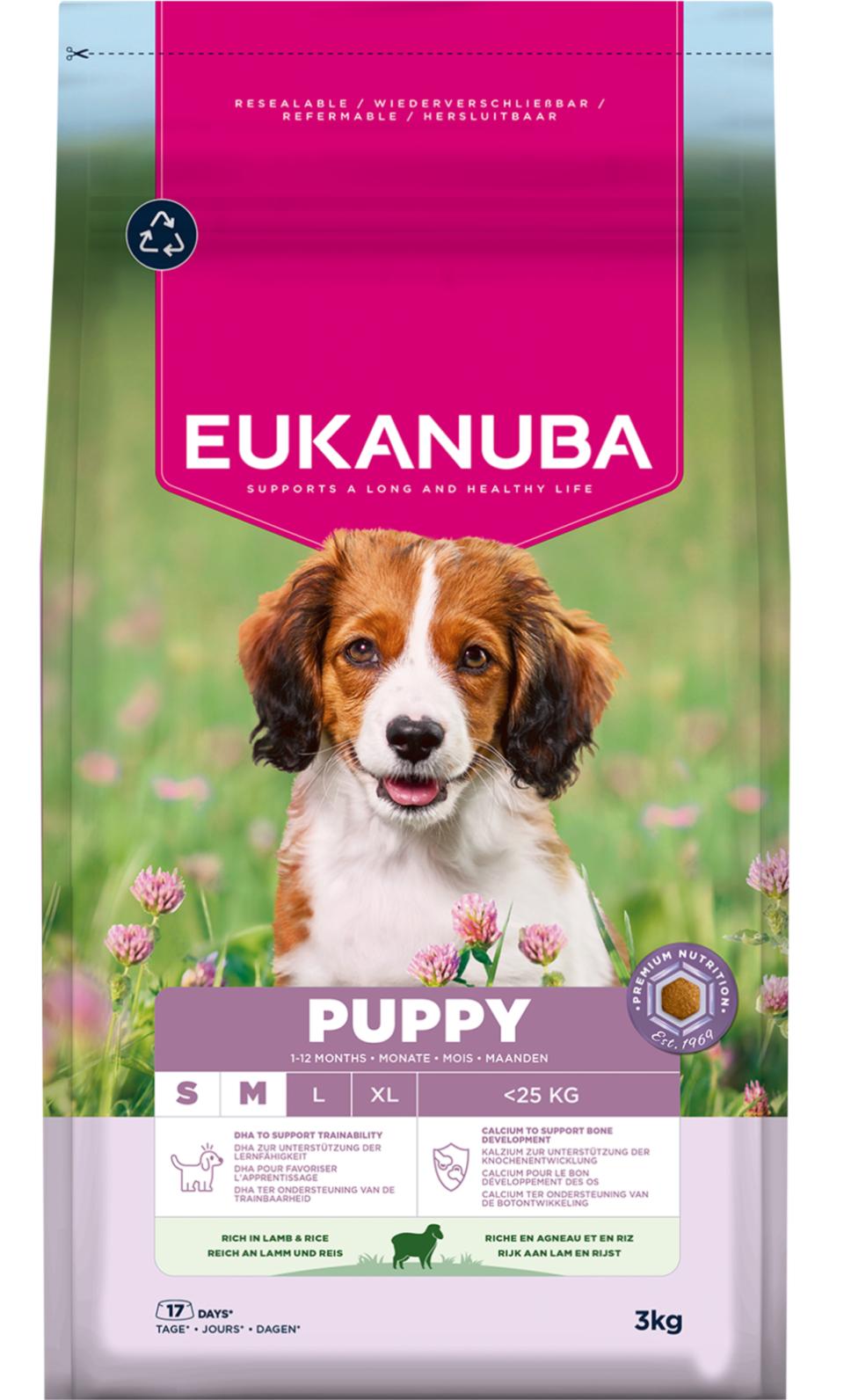 Eukanuba Puppy Small/Medium Lamb & Rice koiran kuivaruoka