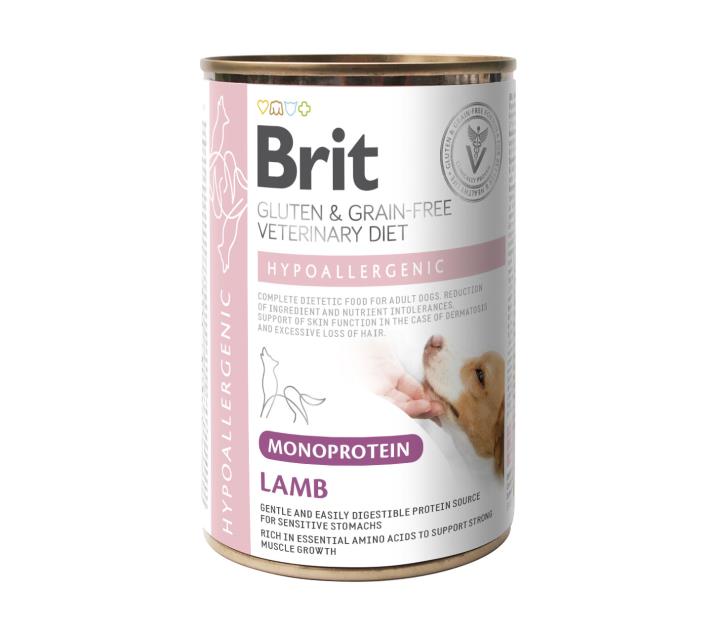 Brit Veterinary Diet Hypoallergenic Lamb koiralle 400 g MAISTELUPAKKAUS