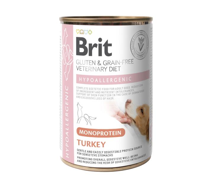 Brit Veterinary Diet Hypoallergenic Turkey koiralle 6 x 400 g
