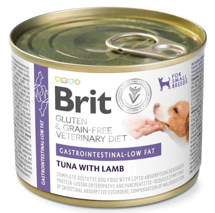 Brit Veterinary Diet Gastrointestinal-Low Fat Tuna with Lamb koiralle 6 x 200 g