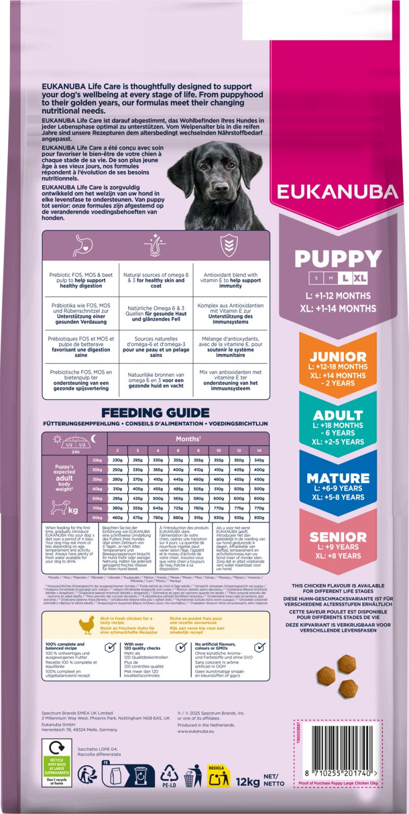 Eukanuba Puppy Large Breed koiran kuivaruoka 12 kg