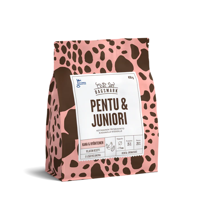 Dagsmark Pentu & Juniori kana-hyönteinen kissanpennuille 450 g