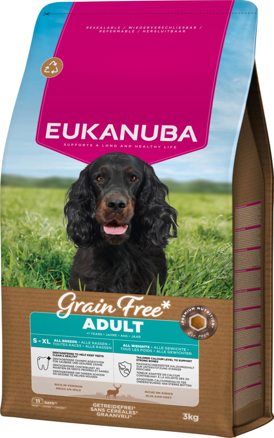 Eukanuba Adult All Breed Grain Free Venison koiran kuivaruoka