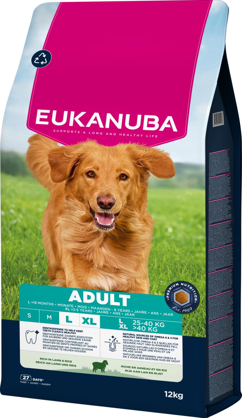 Eukanuba Adult Large Lamb & Rice koiran kuivaruoka 12 kg
