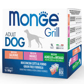 Monge Grill Mix Multibox lajitelma koiralle lammas, possu & lohi 12 x 100 g