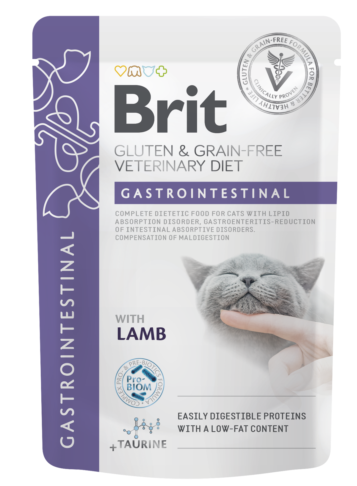 Brit Veterinary Diet Pouch Gastrointestinal with Lamb kissalle 85 g MAISTELUPAKKAUS