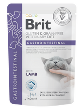 Brit Veterinary Diet Pouch Gastrointestinal with Lamb kissalle 85 g MAISTELUPAKKAUS