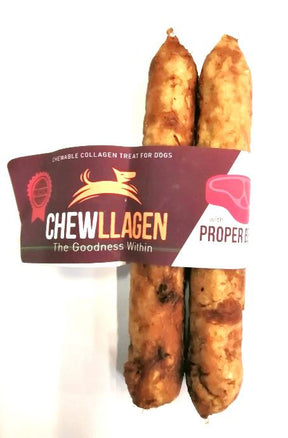 Chewllagen naudanmakuinen pururulla M 12,5 cm 2 kpl