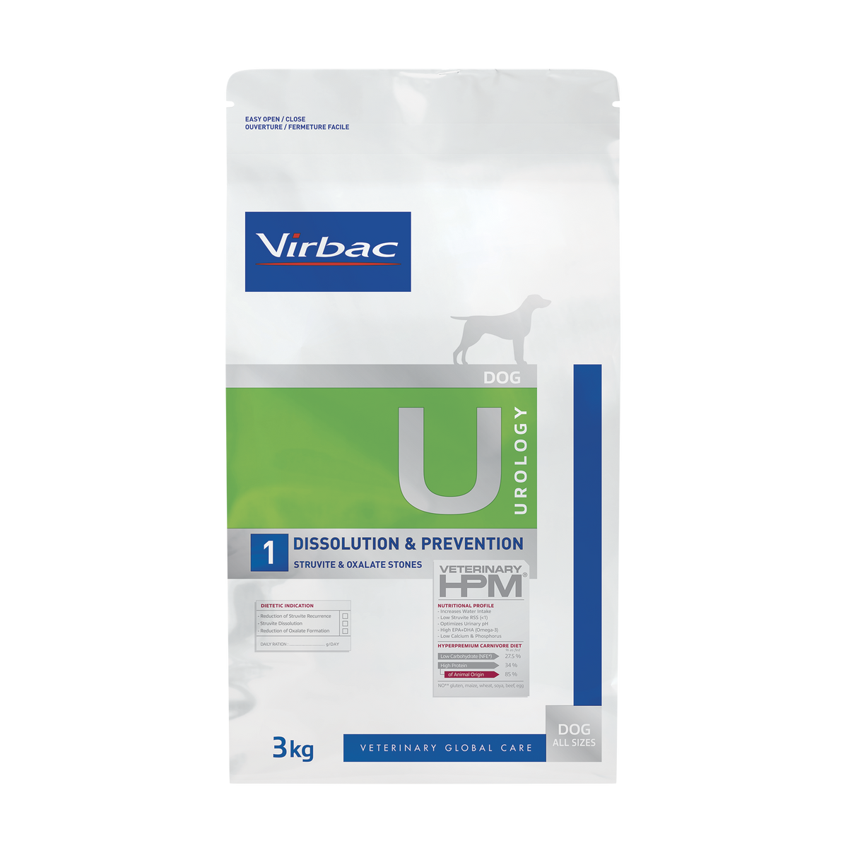 Virbac Veterinary HPM Urology Dissolution & Prevention U1 koiralle