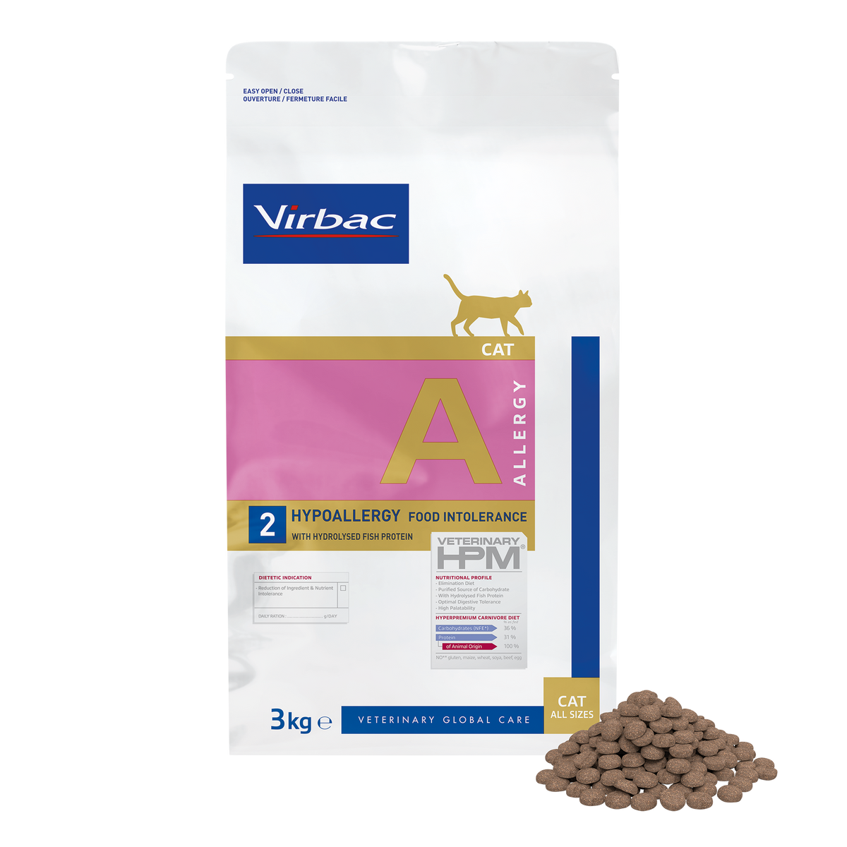 Virbac Veterinary HPM Hypoallergy kissalle 3 kg