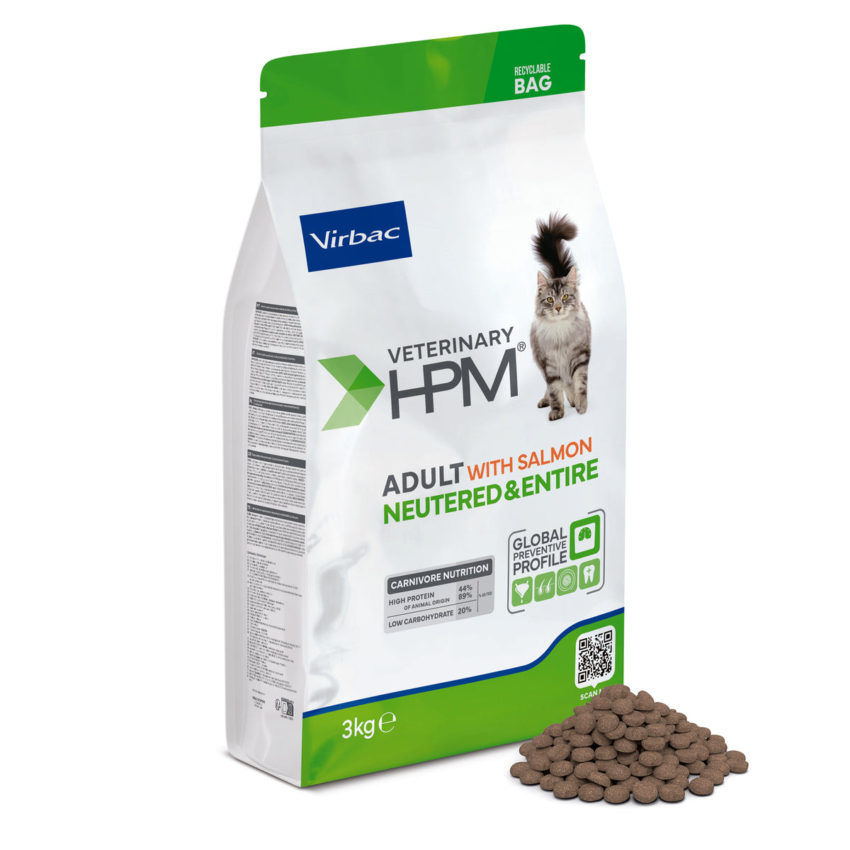 Virbac Veterinary HPM Adult with Salmon Neutered & Entire kissalle 3 kg
