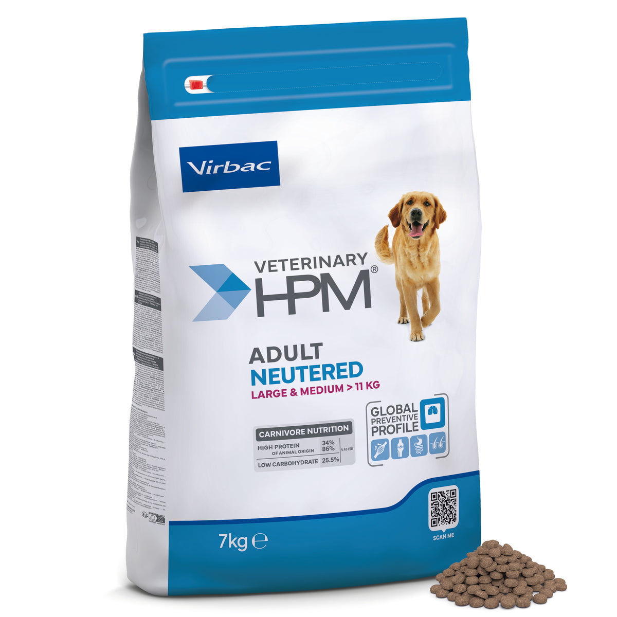 Virbac Veterinary HPM Adult Neutered Large & Medium Dog 7 kg