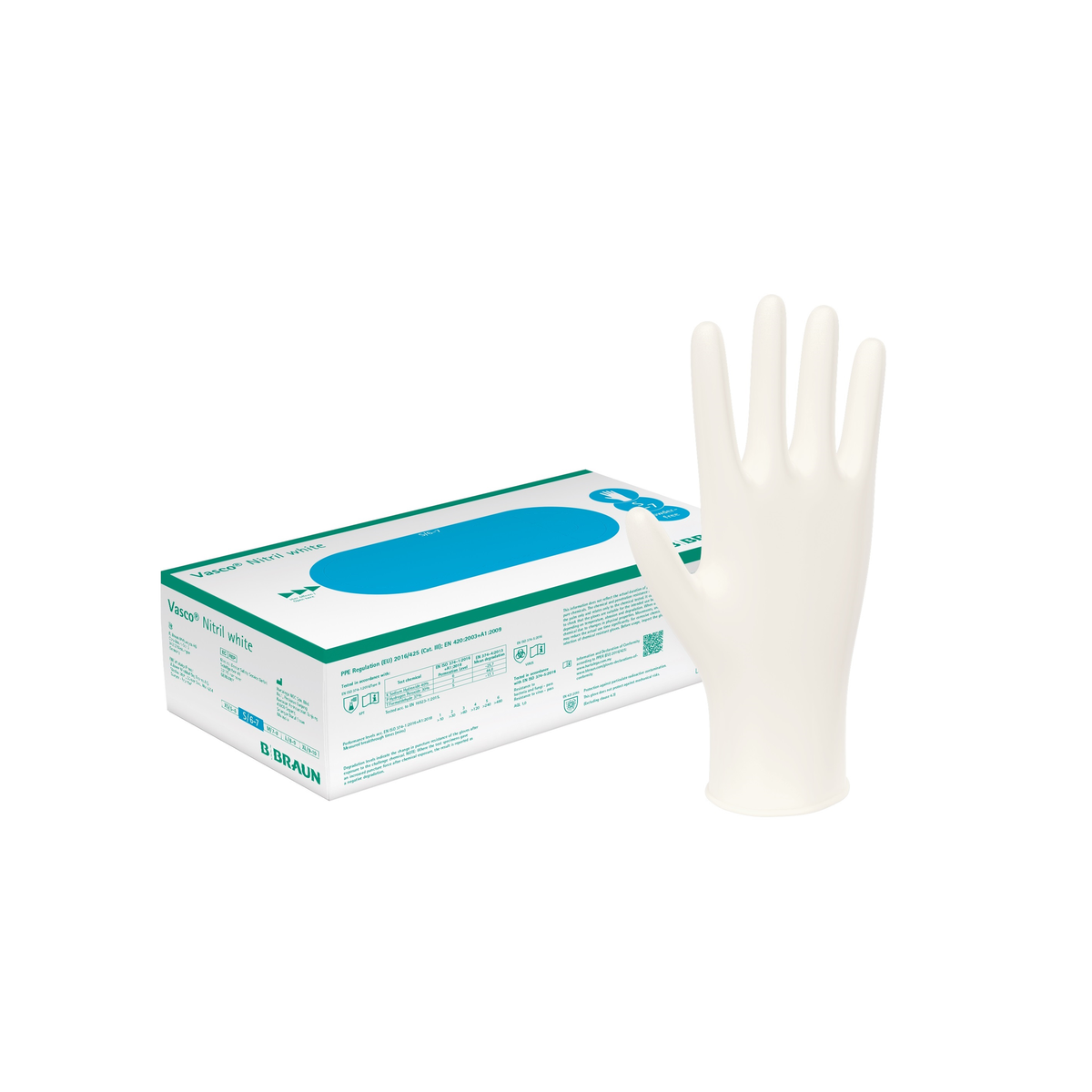 Vasco Nitril White Tutkimuskäsine 100 kpl