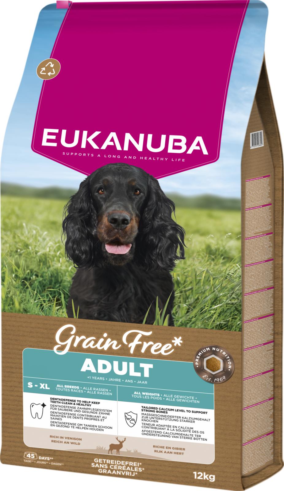 Eukanuba Adult All Breed Grain Free Venison koiran kuivaruoka