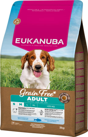 Eukanuba Adult Small/Medium Grain Free Ocean Fish koiran kuivaruoka