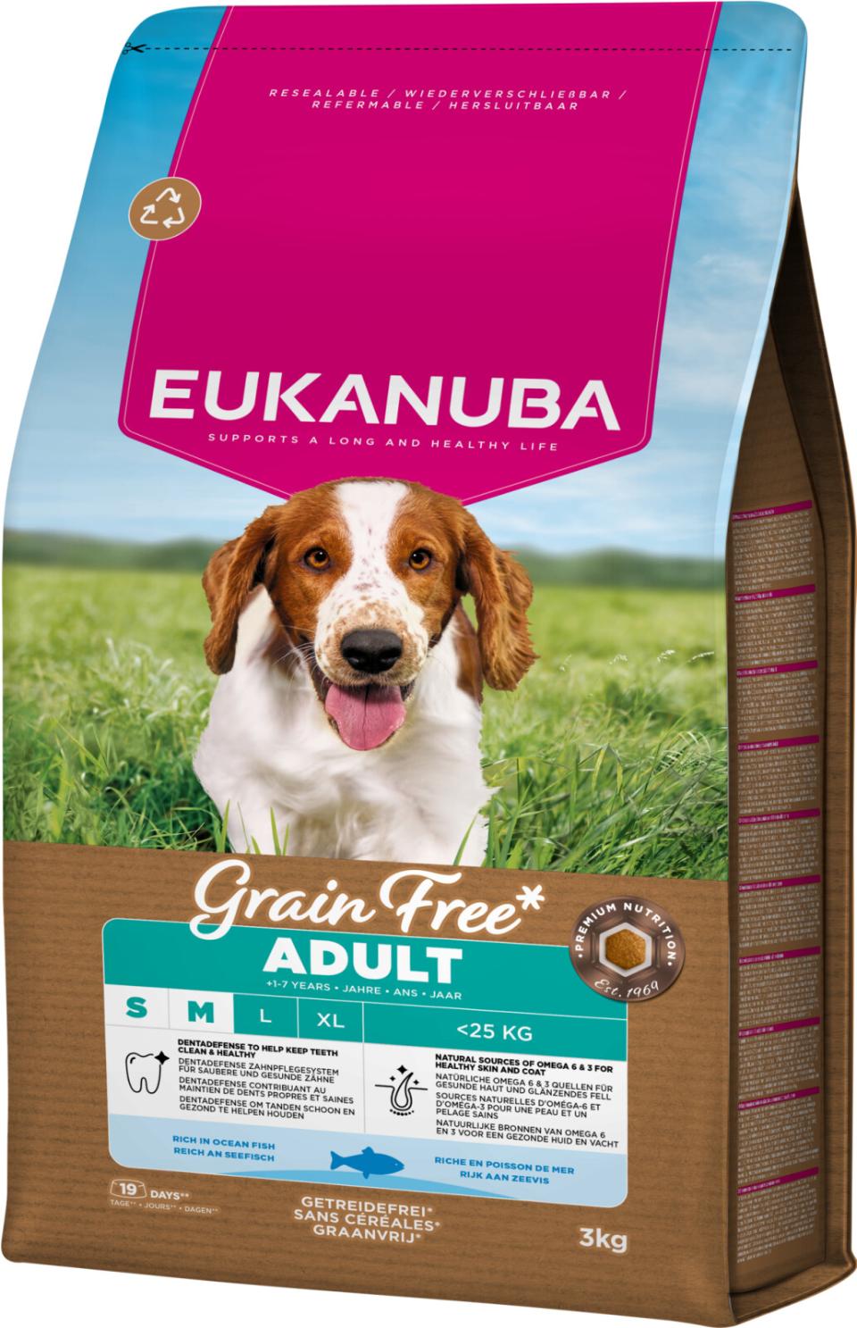 Eukanuba Adult Small/Medium Grain Free Ocean Fish koiran kuivaruoka