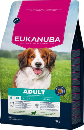 Eukanuba Adult Small & Medium Lamb & Rice koiran kuivaruoka
