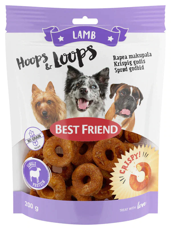 Best Friend Hoops & Loops rapea lammasmakupala 200 g PÄIVÄYSTARJOUS