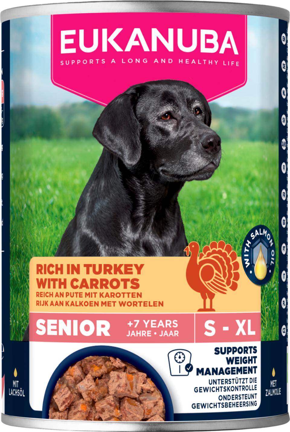 Eukanuba wet food senior turkey with carrots koiralle 400 g