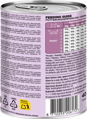 Eukanuba wet food puppies turkey with carrots koiralle 400 g