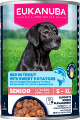 Eukanuba wet food senior trout with sweet potatoes koiralle 400 g
