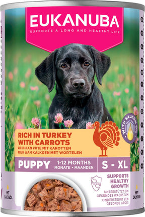 Eukanuba wet food puppies turkey with carrots koiralle 400 g