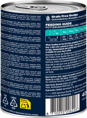 Eukanuba wet food adult beef with pumpkin koiralle 6 x 400 g SÄÄSTÖPAKKAUS